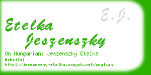 etelka jeszenszky business card